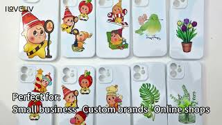 A3 uv desktop flatbed printer printing crystal label stickers and the application process