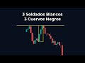 🦅 Tres Cuervos Negros y 👮 Tres Soldados Blancos | Patrones de Velas Japonesas - Opciones Binarias