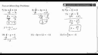 2.1.2 - Solving Two-Step Equations