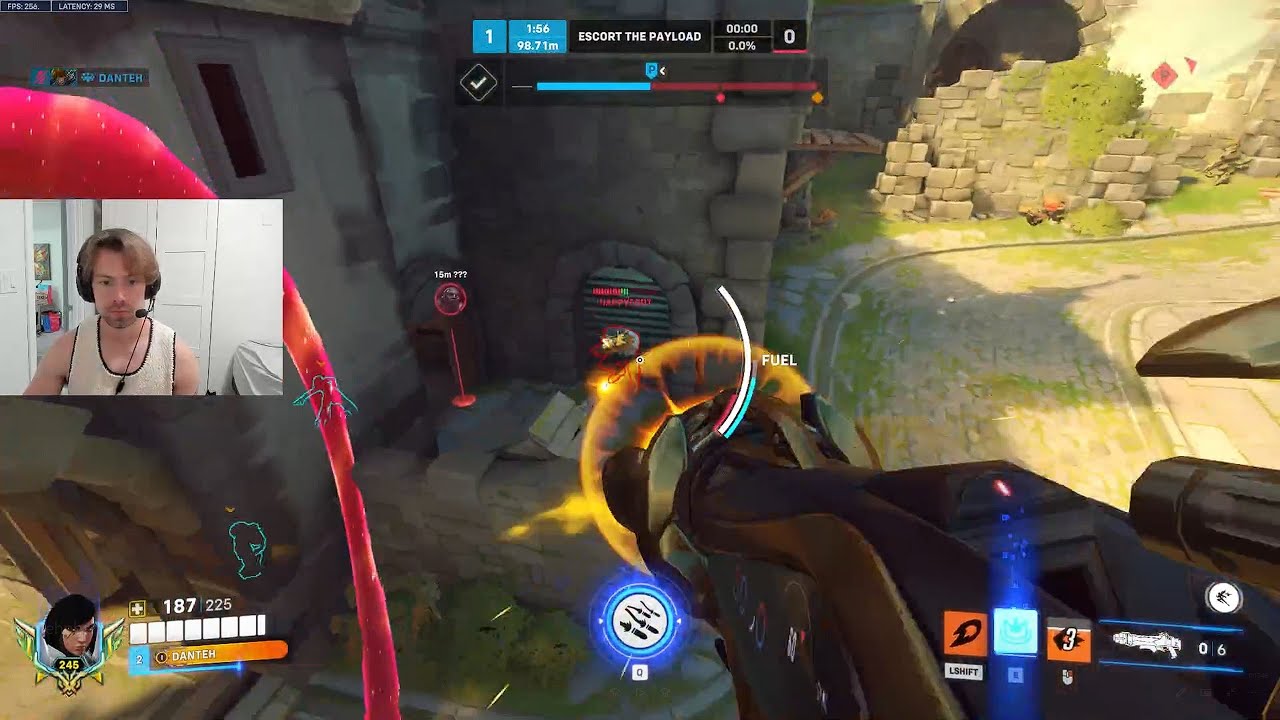 PHARAH PERKS! DANTEH INSANE PHARAH GAMEPLAY OVERWATCH 2 SEASON 17 TOP 500