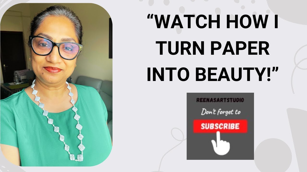 "DIY Paper Pillow Beads necklace made from Magazine Paper!"