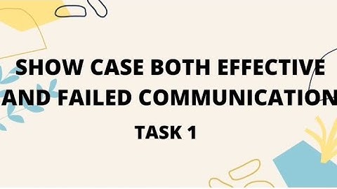 TASK 1. Comics | Showcase Both Effective & Failed Communication