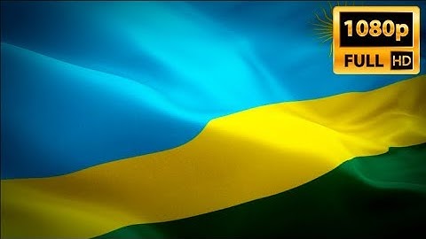 Rwandese flag video waving in wind. Realistic Kigali Flag background. Rwanda flag Full HD