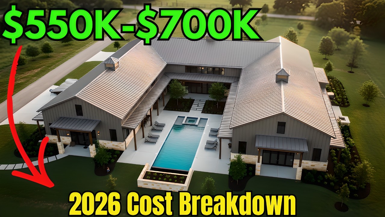 The 3,000 Sq Ft U-Shaped Barndominium With Pool: The Full 2026 Cost Truth Nobody Talks About