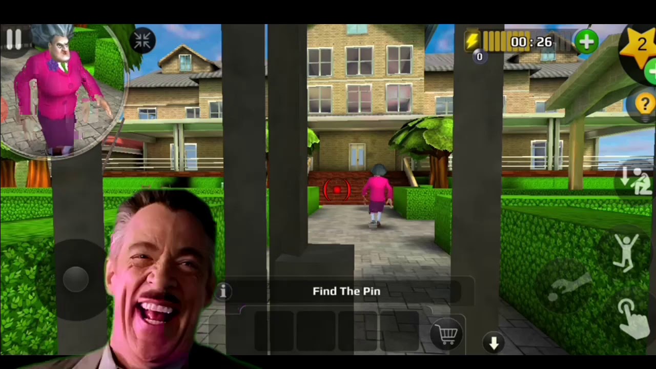 Scary teacher 3d walkthrough part 5 place a pin on sofa prank with miss