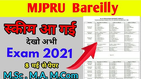 MJPRU Exam Scheme 2021, MJPRU, M.Sc, M.A, M.com, MJPRU Scheme 2021, Paper hacker