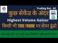 Python Bot For Intraday and Swing Trading With Highest Volume Gainer | Pro Trading Bot - 02