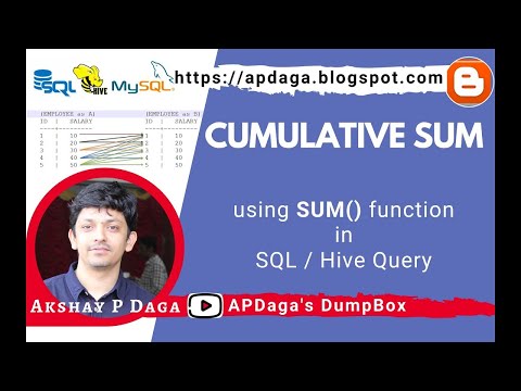 Calculate CUMULATIVE SUM