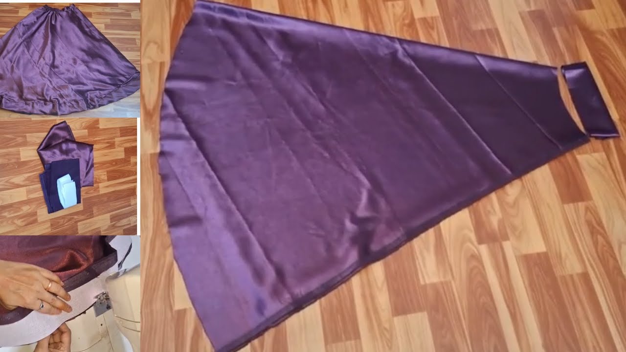 अंब्रेला लहंगे मे बुकरम पट्टी बहुत सरल कटिंग और सिलाई का फुल वीडियो। Double umbrella lehenga