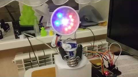 ESP32 + SG90 Servo x4 + WS2812 ring x3