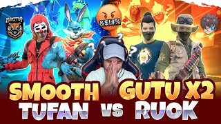 Smooth vs Real @RUOK1   - & @GUTUX2 - | Unbelievable Match | Hacker Spotted ? Garena - Free Fire