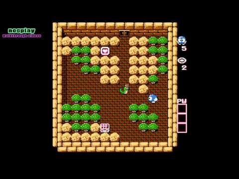 Adventures of Lolo Walkthrough [Floor 1-1]