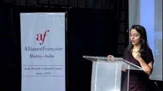 Eloquentia 2019 at AFMadras. National finalist, Ms. Moitrayee Dhar AF Bengale