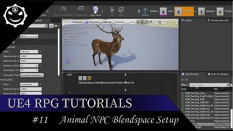 Unreal engine 4 RPG Tutorials -  Animal NPC Blendspace Setup  #11