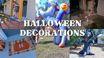 HALLOWEEN DECORATE WITH ME 2024 | OUTSIDE 🎃 | CLEANING 🍂