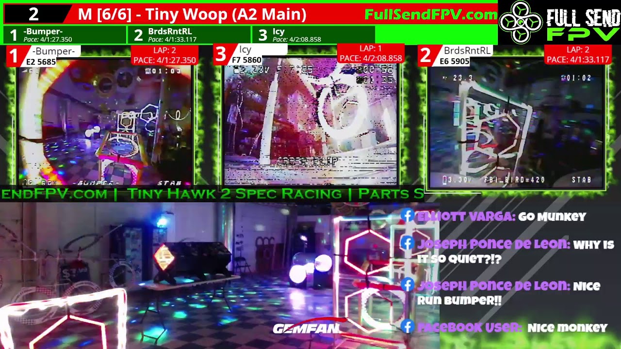 Full Send FPV Presents LIVE FPV Tiny Whoop Drone Racing