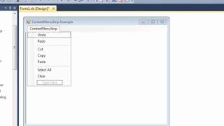 How To Use Contextmenustrips In Vb 2010 Express