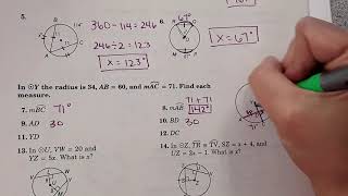 Workbook 10-3: Arcs and Chords