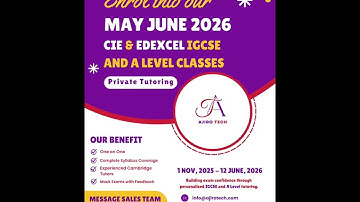 Enrol Now for the May June 2026 CIE IGCSE and A Level Classes!