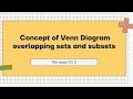 Class 9th unit 3 Overlapping sets and subsets on venn diagram 