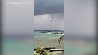 Waterspout forms near Mexico shoreline