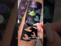 Alternative makeup 🖤💜💚 who loves the sorceress palette swatches 🤩