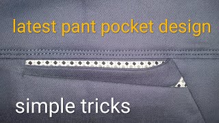 How to make pocket design || pant pocket stitching || DIY.crafts
