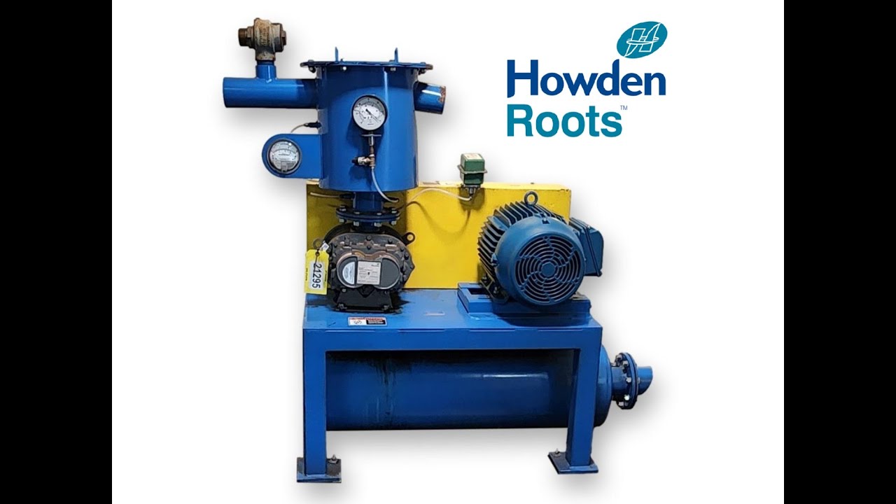 Used 15HP Howden Roots 47 URAI Rotary Lobe PD Vacuum Blower Package ...