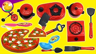 لعبة البيتزا والتورتة مع ادوات الطبخ - العاب اطفال