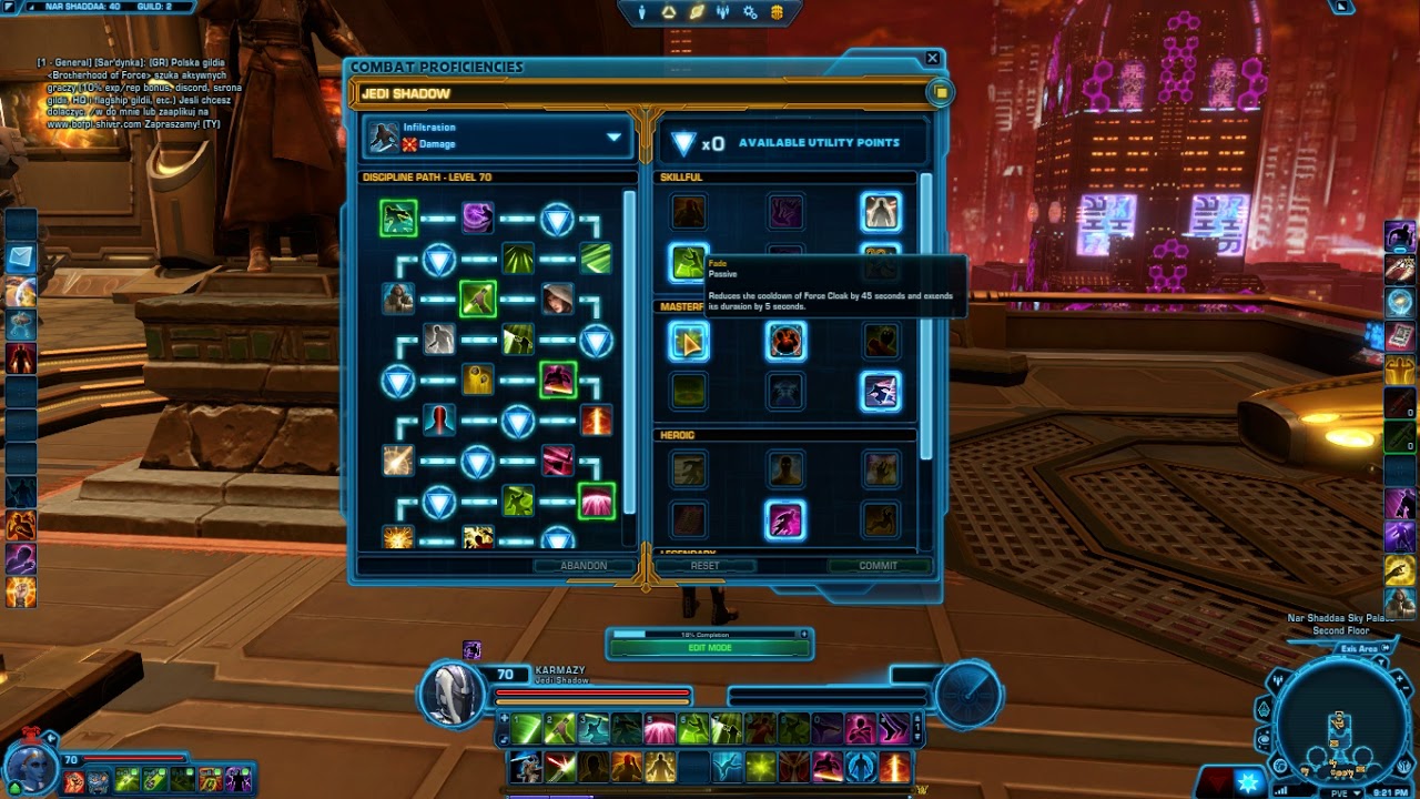 Swtor- My Jedi shadow infiltration Build - YouTube.