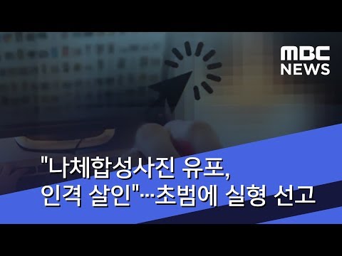 나체합성사진 유포 인격 살인 초범에 실형 선고 2018 07 09 뉴스데스크 MBC 