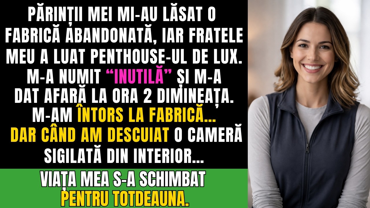 Părinții mei mi-au lăsat o fabrică abandonată, dar o cameră încuiată a schimbat totul…