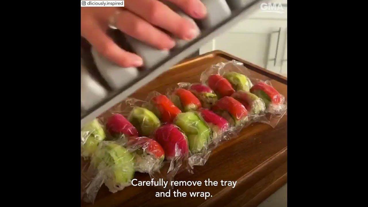 How to make salmon nigiri in an ice cube tray - A Is For Apple Au