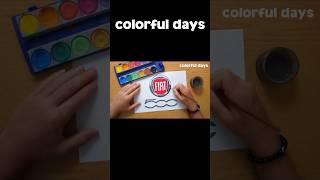 FIAT 500 logo painting