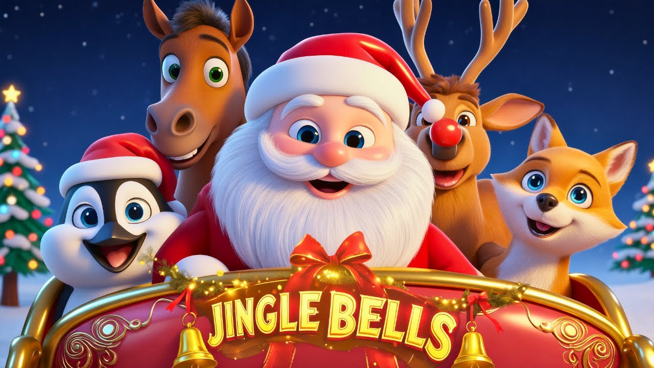 Jingle Bells | Christmas Song For Kids & Toddlers | Nursery Rhymes And ...