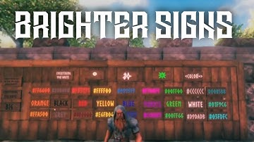 Some Valheim Signs with Color are Visible at Night Without Light