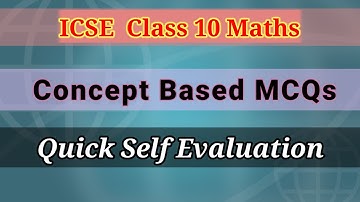 10th icse maths mcq questions with solution part 1 | sample paper icse class 10 |
