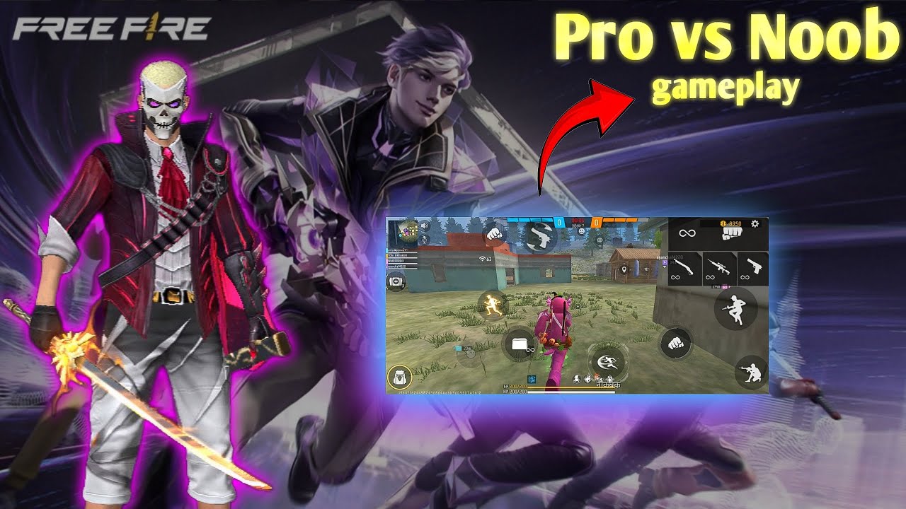 Ff Pro free fire pro vs noob gameplay 🔥 - YouTube