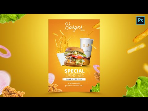 Restaurant Food Banner Design | Photoshop Tutorial