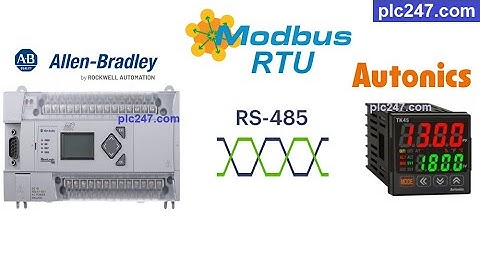 MicroLogix 1400 "Modbus RTU" Autonics TK4S Tutorial