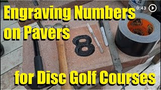 Teepad Number Engraving on Pavers for Disc Golf Courses