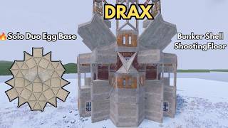 🔥DRAX - BEST Duo Bunker Base + Shell - Rust Base Design