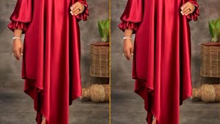 How to Cut and Sew a Handkerchief Flare Dress. Rectangular Flare Dress.