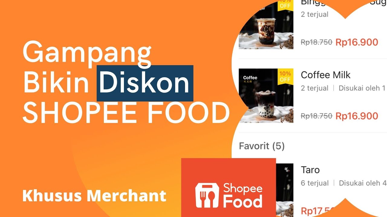 Cara Setting Promosi Diskon Shopee Food di Aplikasi Shopee Partner