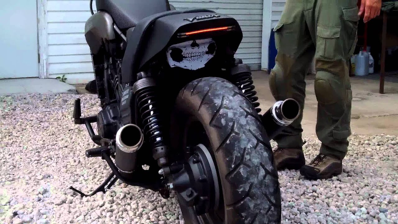 Custom 1988 Yamaha VMax Bare Bone Rides Stealth Black Ops Build