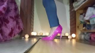 Pink High Heels And Jeans | Rhythmic Tapping ASMR 