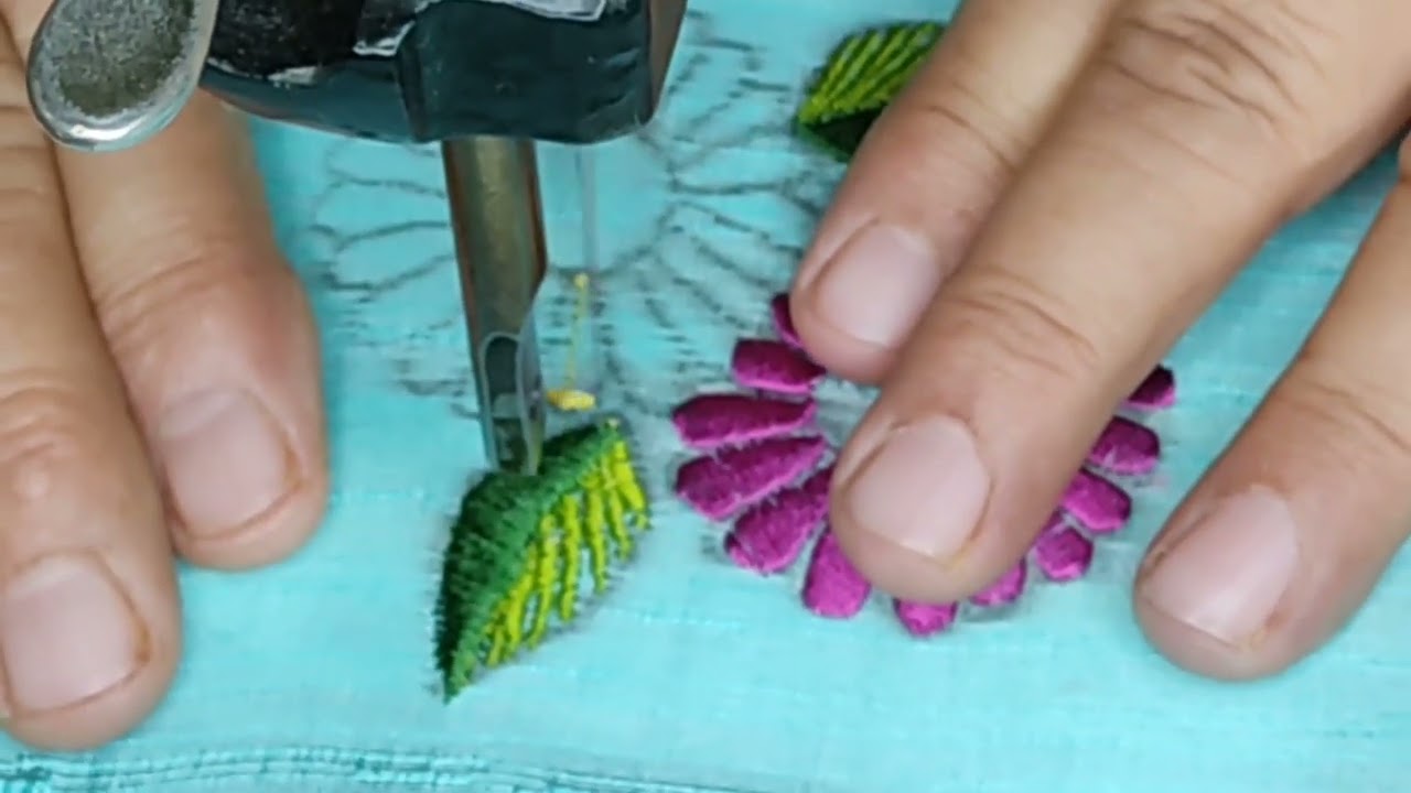 Machine embroidery flower design for suit