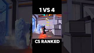 Hardest Clutch ever🗿1vs4 in CS Ranked | Unexpected end | #freefire #shorts #shortsfeed #viral