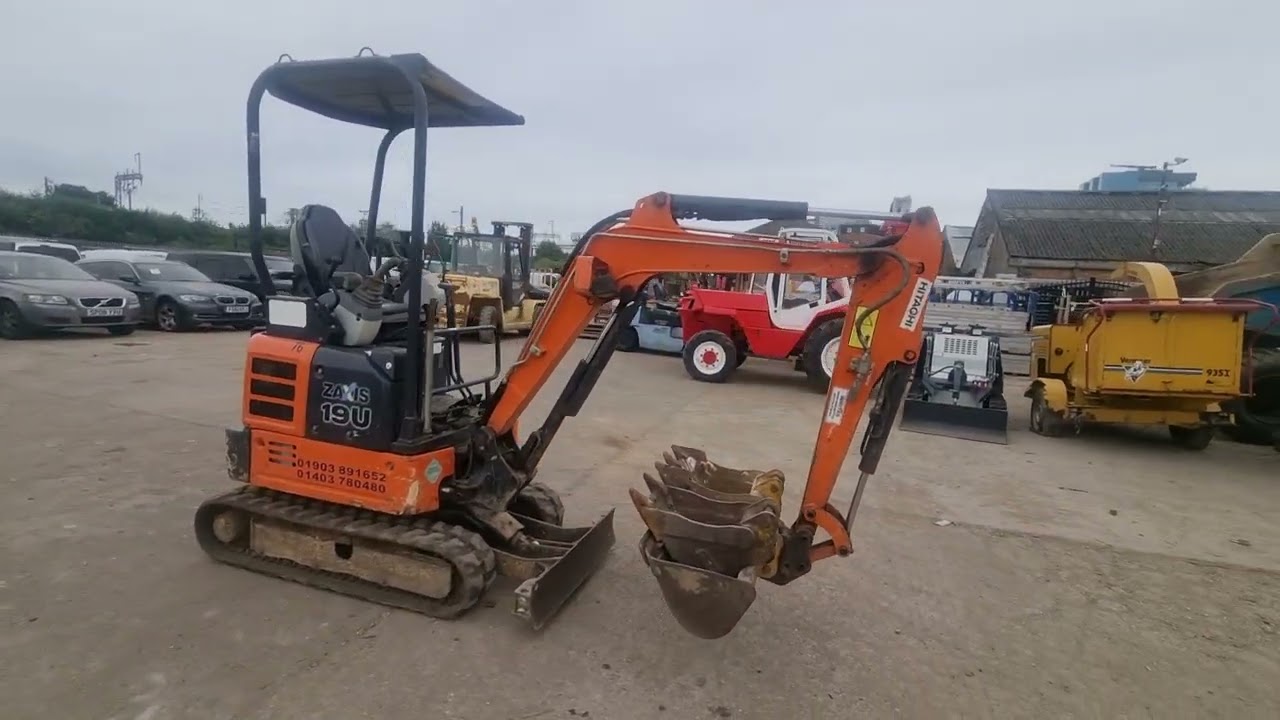 Hitachi ZX19U mini digger (2017) - YouTube