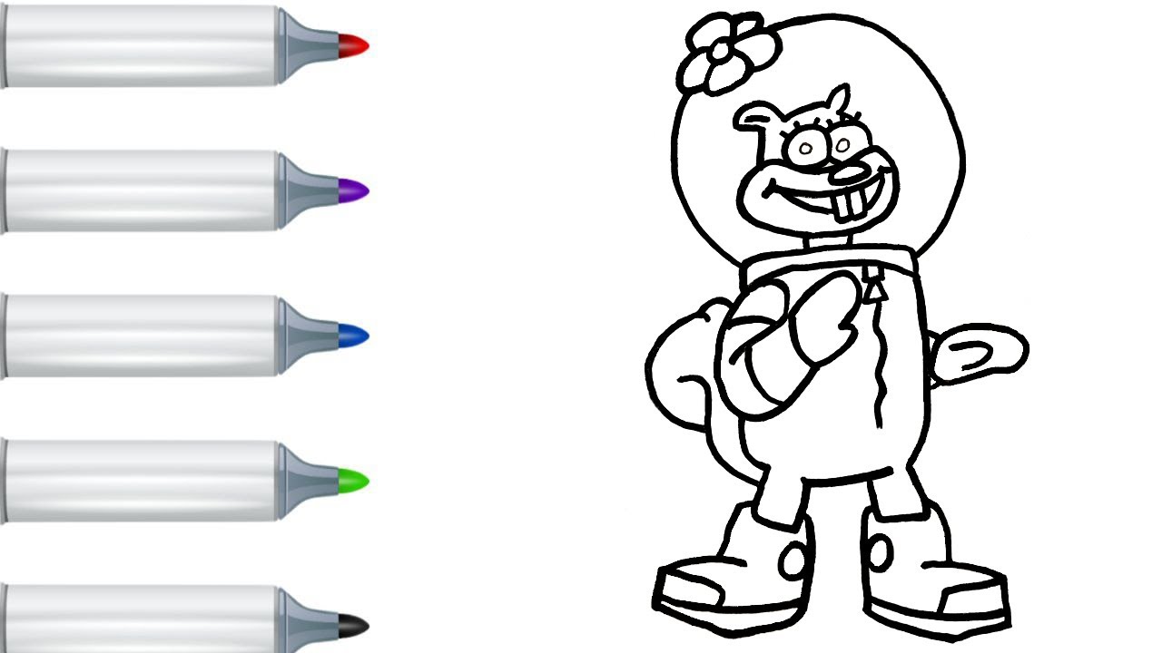 How to drawing Sandy Cheeks- Step by Step Guide | Easy Way | Zeichnung Sandy | ड्राइंग सैंडी  그리기 샌디